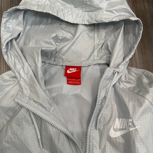 Nike Women's Gray and White Bomber Jacket - Picture 5 of 5